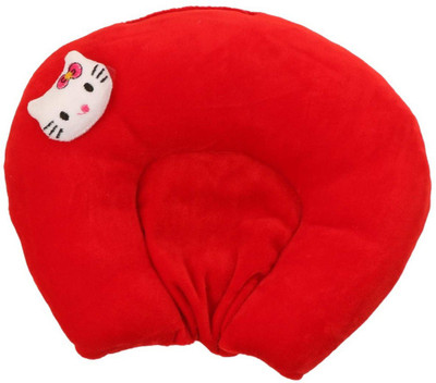 ADRIEL BRINGING JOY Foam Solid Baby Pillow Pack of 1(Red)