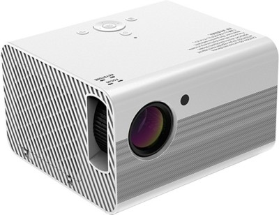 dkian 4k T10 uc46 Full HD android 6.0 projector 5000 lumes wifi super bright support youtube 200 inch projection buitl in Ott apps (5000 lm / 1 Speaker / Wireless / Remote Controller) Portable Projector(White)