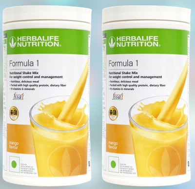 HERBALIFE NUTRITIONAL SHAKE MIX FORMULA 1 MANGO 2 PCS Plant-Based Protein(1000 g, MANGO)