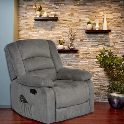 LEZINO Fabric Manual Rocker Recliner(Finish Color - Grey, DIY(Do-It-Yourself))