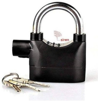 TRENDJOES Anti Theft Security Pad Lock with Smart Alarm Padlock(Black)