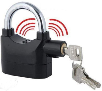 Cierie Anti Theft System Security Pad Lock with Burglar Smart Alarm Siren Motion Sensor Alarm Lock-A48 Waterproof Siren Alarm for Motorcycle Bike Bicycle Perfect Security (AL-148)(Black)