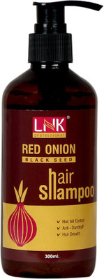 LNK Professional Keratin Red Onion's Black Seeds Hair Shampoo For Smooth, Shiny, Strong, Anti-Dandruff, Hair Fall Control(300 ml)