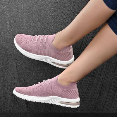 Women's Mesh Sports Shoes Walking Running Shoes For Women  (Purple)