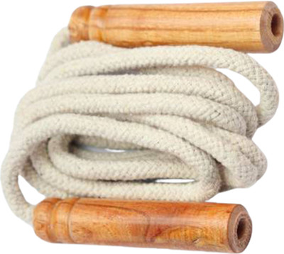 MAIGGA Cotton Skipping Rope For Daily Exercises Gym Women Boys Girls Skipping Rope Speed Skipping Rope(Brown, White, Length: 244 cm)