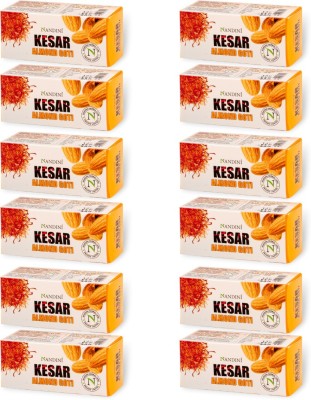 Nandini Kesar & Almond Goti Facial soap For Man & Women, 25g. (Pack of 12)(12 x 2.08 g)