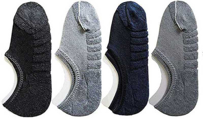 Honze Unisex Solid Low Cut(Pack of 4)