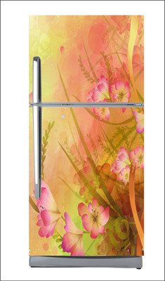 Divine studio 60 cm Abstract decorative 3d the best Nature Floral 3d design with black background full fridge cover extra large fridge sticker fridge wallpape large (pvc vinyl covering area 60cm X 160cm )FG0208 Self Adhesive Sticker(Pack of 1) Divine studio 60 cm Abstract decorative 3d the best Nature Floral 3d design with black background full fridge cover extra large fridge sticker fridge wallpape large (pvc vinyl covering area 60cm X 160cm )FG0208 Self Adhesive Sticker(Pack of 1)