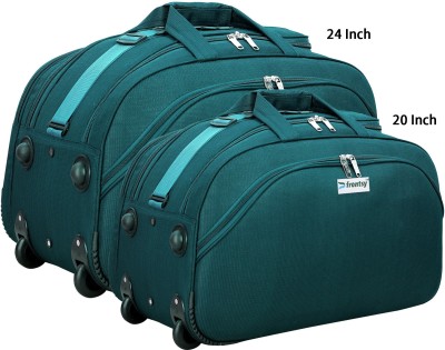 Frontsy (Expandable) 65+55 Combo pack of 2 pieces Trolley duffel bags Travel Bags, Tourist Bags Luggage Bage Duffel With Wheels (Strolley)