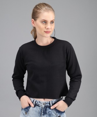 Christy World Full Sleeve Solid Women Sweatshirt