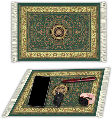 Nourish Rectangular Pack of 1 Table Placemat(Green, Polyester)