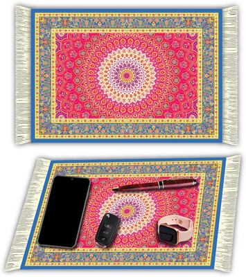 Nourish Rectangular Pack of 1 Table Placemat(Peach, Polyester)