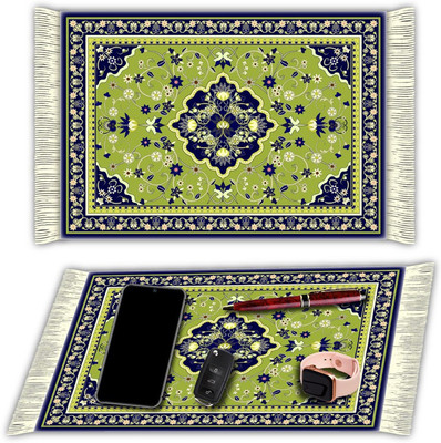 Nourish Rectangular Pack of 1 Table Placemat(Dark Green, Polyester)