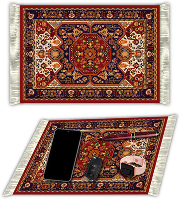 Nourish Rectangular Pack of 1 Table Placemat(Maroon, Polyester)