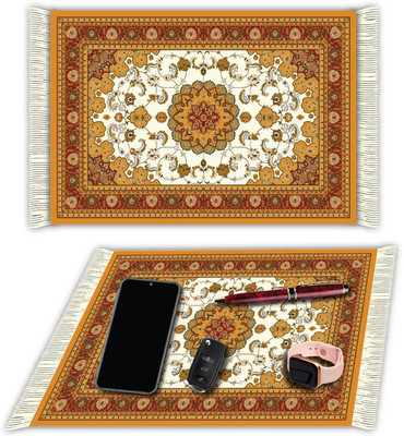 Nourish Rectangular Pack of 1 Table Placemat(Orange, Polyester)