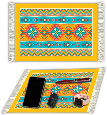 Nourish Rectangular Pack of 1 Table Placemat(Light Green, Polyester)