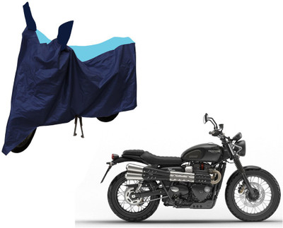 Selifaur Two Wheeler Cover for Triumph(Scrambler, Blue)