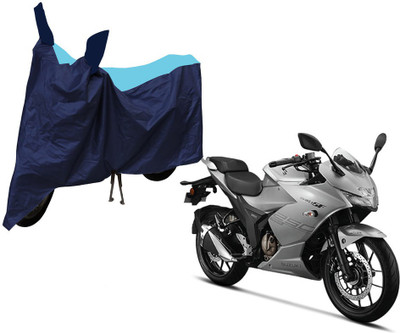 Selifaur Two Wheeler Cover for Suzuki(Gixxer SF, Blue)