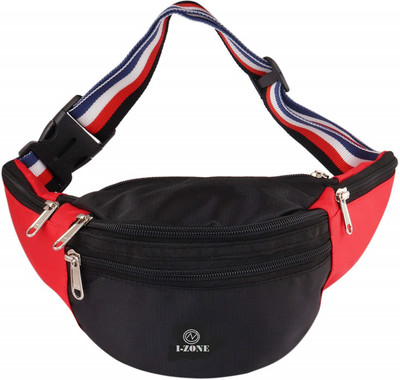 I-Zone Polyester Waist Bag For Men,Women/Fanny Pack For Hiking Travel Camping Running Sports Outdoors/Money Belt With Adjustable Strap Waist For Rs. 214 @ 79% off