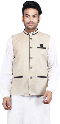maksud enterprise Self Design Men Waistcoat
