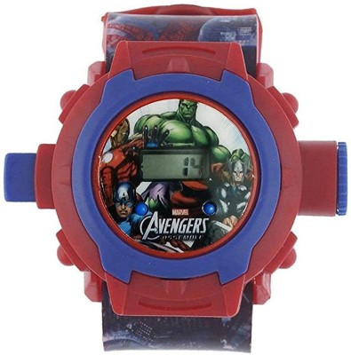 Kaizen Enterprises Avengers 24-Images Digital Display Projector Cartoon Watch for Kids Set of - 1 Digital Watch  - For Boys & Girls