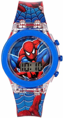 Sachi Enterprises SpiderMan Kids Analog Led Glowing Light Watch for Kids Set of - 1 Digital Watch  - For Boys & Girls