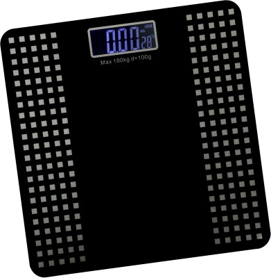 Kelo Body Weight Machine- Digital Personal Body Weight Machine 180Kg Capacity Glass P/44/KK Personal Weighing Scale(Black)