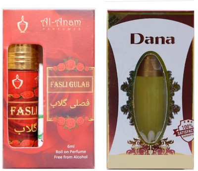 Al-Anam Fasli Gulab With Nuaim Dana 6ML Attar Pack Of 2 Floral Attar(Rose)