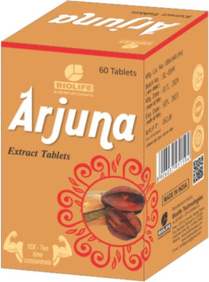 BIOLIFE ARJUNA EXTRACT TAB pack of 2(Pack of 2, 60 Tablets)