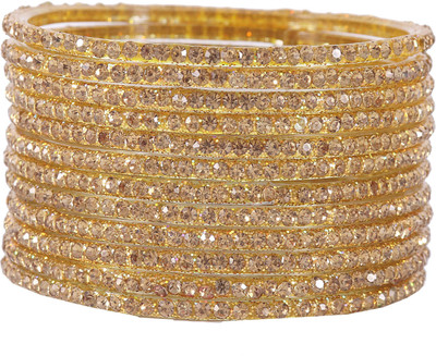 NMII Glass Zircon Bangle Set(Pack of 12)