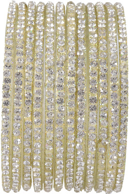 NMII Glass Zircon Bangle Set(Pack of 12)