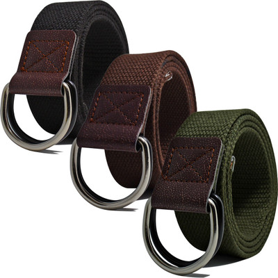 LOOPA Men Casual Black, Brown, Green Nylon Belt