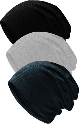 THE BLAZZE Skull Cap Cap(Pack of 3)