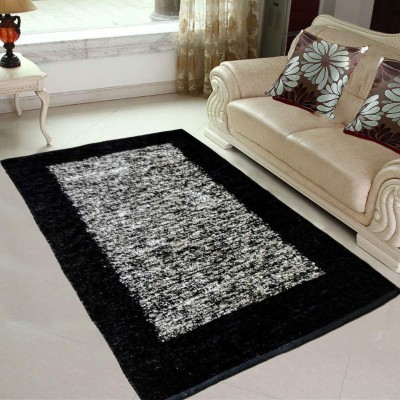 Gloy Black, Multicolor Cotton, Polyester Carpet(3 ft,  X 5 ft, Rectangle)