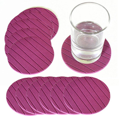 KUBER INDUSTRIES Round Reversible Rubber Coaster Set(Pack of 12)