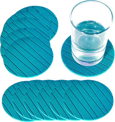 KUBER INDUSTRIES Round Reversible Rubber Coaster Set(Pack of 12)