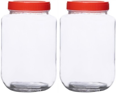 Goodhomes Glass Pickle Jar  - 2400 ml(Pack of 2, Clear)