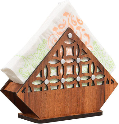 primecode 1 Compartments wooden Tissue Holder Stand(wooden color)