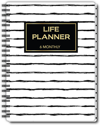 Nourish Life A5 Planner/Organizer Ruled 200 Pages(B&W)