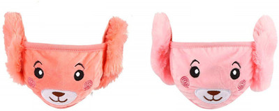 Cotson Kids Cute Winter Face Mask with Ear Muffs Ear Muff(Pack of 2)
