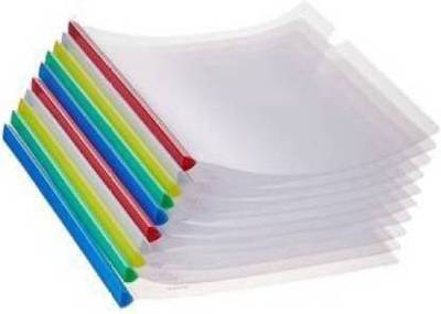 KRISHVIA PLASTIC Multicolor A4 Size Side Strip FILE(Set Of 20)
