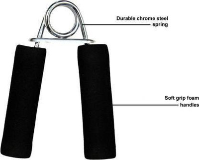 CLOVERBYTE Foam Grip Wrist Exercise (Pack Of 1) Hand Grip/Fitness Grip (Black) Hand Grip/Fitness Grip