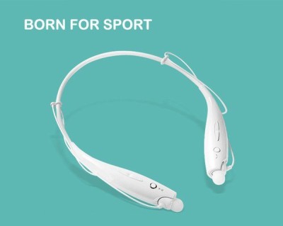 Hitage Neckband HBS-730 white Bluetooth Headset(White, In the Ear)