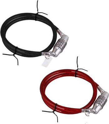 Flamingo Designs Stainless Steel Cable Lock For Helmet