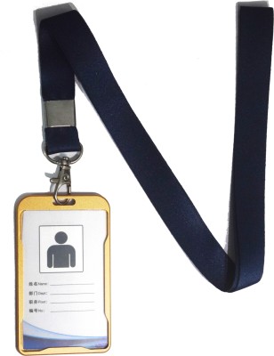 I CARDE Aluminum ID Badge Holder, Lanyard(Pack of 1)