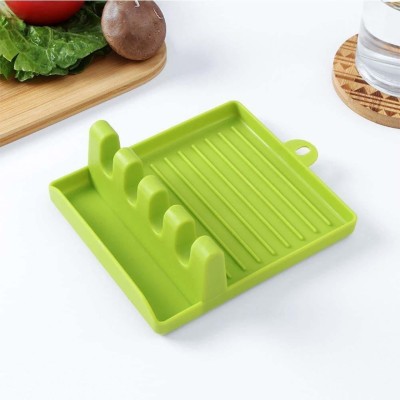 RAAMA Empty Cutlery Holder Case(Green  Holds 4 Pieces)