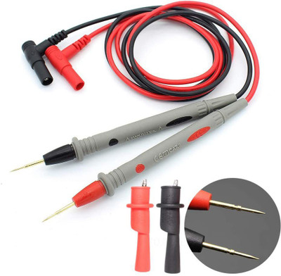 Republic Multimeter Test Leads Kit Plunger Test Wire, Silicone Material Resistant to high Temperature and Low Temperature, Hooks Test Probes 1000V 20A CAT III, Pointed Digital Multimeter(8000 Counts)