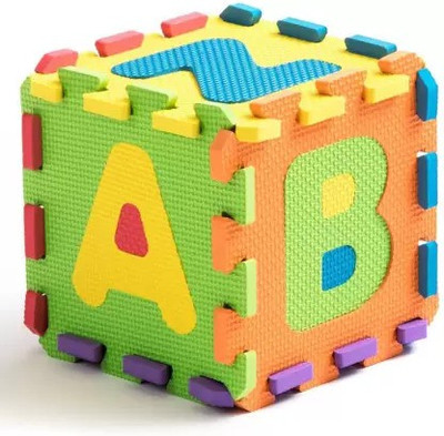 MGT CREATION Puzzle Mats for Kids Construct Building Blocks Alphabet Learning Toy(36 Pieces)