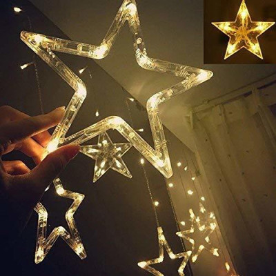 Sheling 138 LEDs 2.74 m Yellow Flickering Star Rice Lights(Pack of 1)