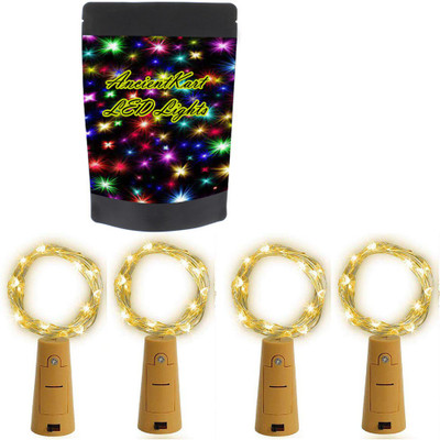 AncientKart 20 LEDs 1.98 m Yellow Steady String Rice Lights(Pack of 4)